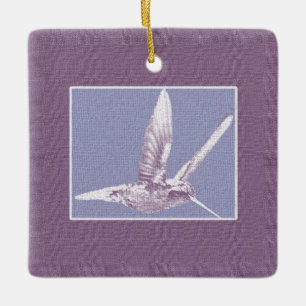 Violet Hummingbird Ornament
