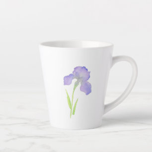 Violet Iris Latte Mug
