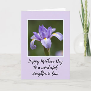 Violet Iris Mothers Day Card