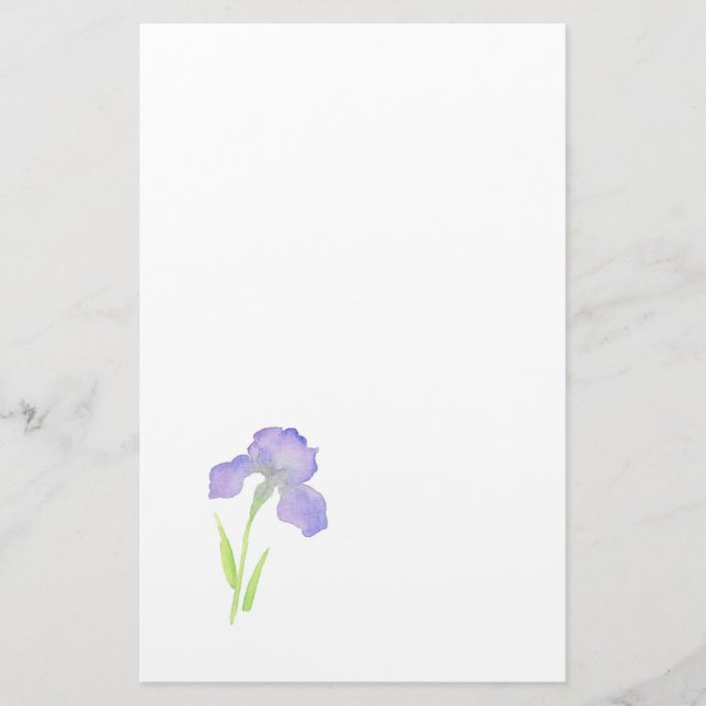 Violet Iris Stationery (Front)