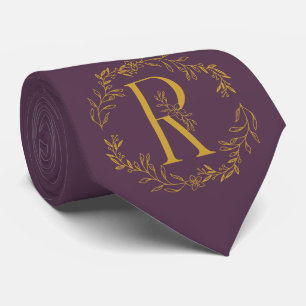 Violet (JTC) Colour Monogrammed Groomsmen Tie