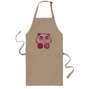 Violet kitten long apron