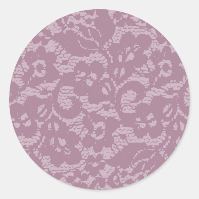 Violet lace classic round sticker (Front)