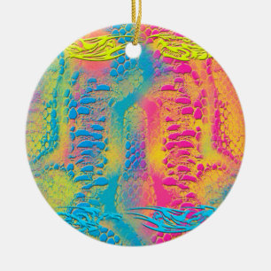 VIOLET LACE - Digital - Fractal Art - Ceramic Tree Decoration
