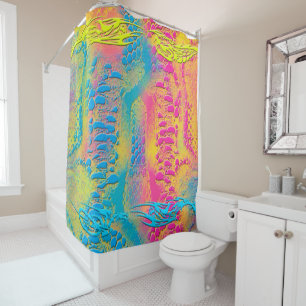 VIOLET LACE - Digital - Fractal Art - Shower Curtain