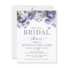 Violet lavender bridal shower budget invitation