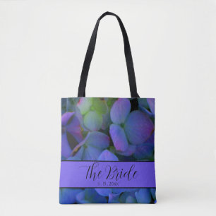 Violet lavender purple pink blue flowersBride Tote Bag