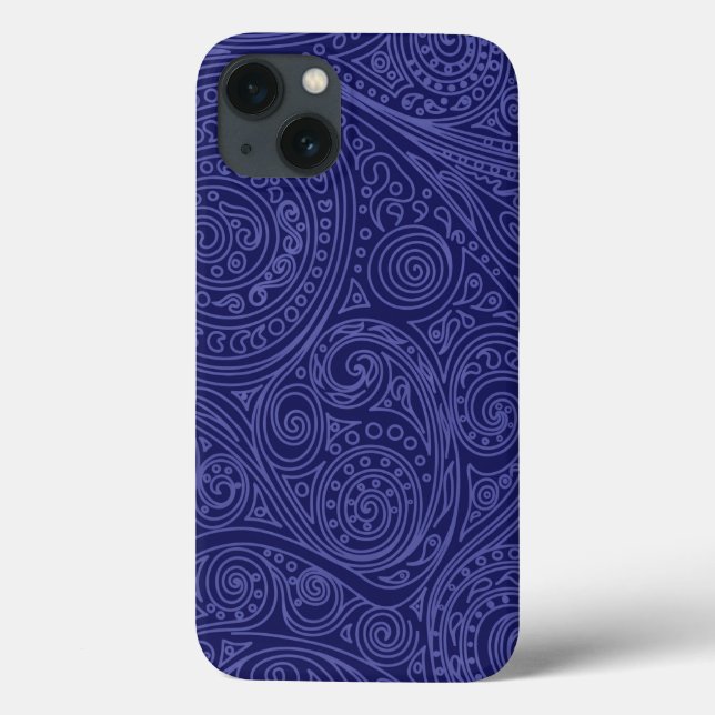 Violet & Lavender Spiral Pattern Case-Mate iPhone Case (Back)