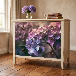 Violet Leaf Vintage Botanical Hydrangea Decoupage Tissue Paper