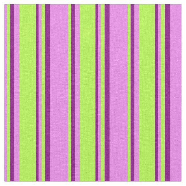 Violet, Light Green, and Purple Pattern Fabric (Close Up)