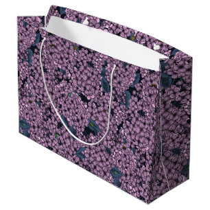Violet Lilac garden Large Gift Bag