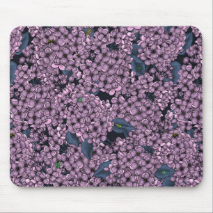 Violet Lilac garden Mouse Pad