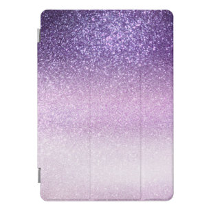 Violet Lilac Pastel Purple Triple Glitter Ombre iPad Pro Cover