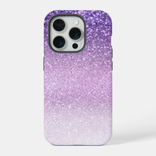 Violet Lilac Pastel Purple Triple Glitter Ombre iPhone 15 Pro Case