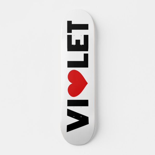 Violet Love Skateboard (Front)