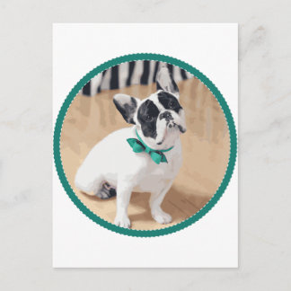 Violet Loves You! French Bulldog Art for Rescue! Postcard