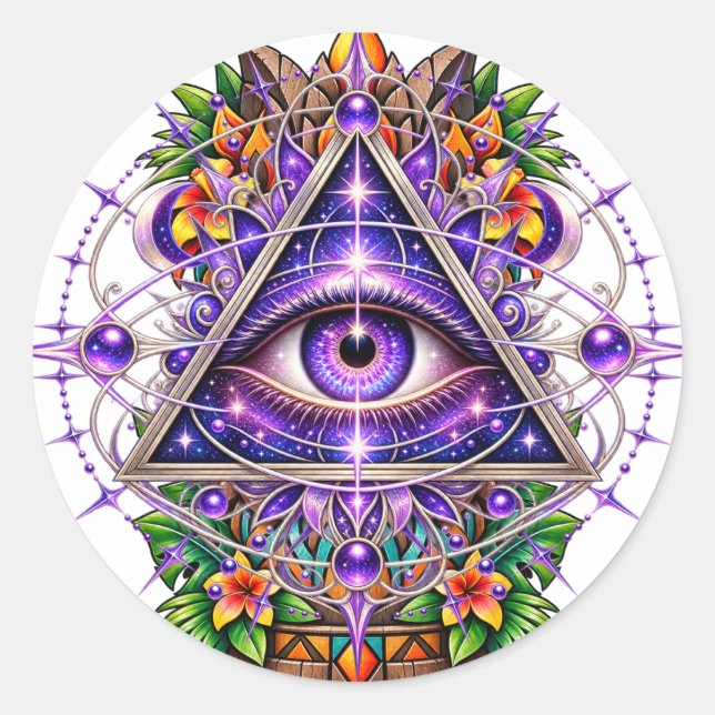 Violet Lunar Eye Sticker (Front)