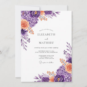 Violet Lush Spring Wedding Invitation