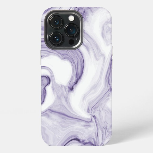 Violet Marble Abstract iPhone Case (Back)