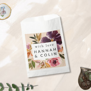 Violet Meadows Modern Fall Floral Favour Bags