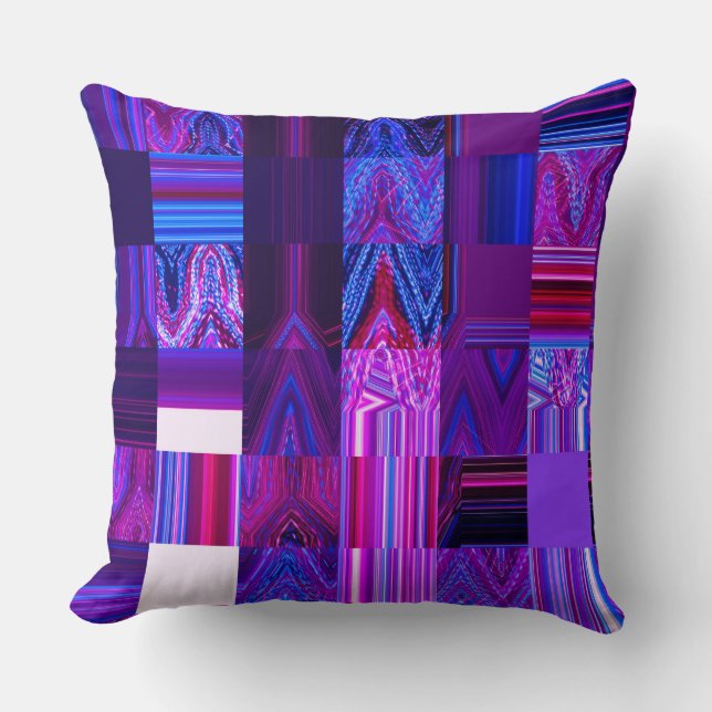 Violet Mélange Cotton Throw Pillow 20" x 20" (Front)