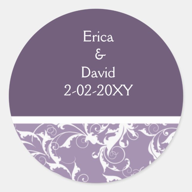 violet Monogram envelope seal (Front)