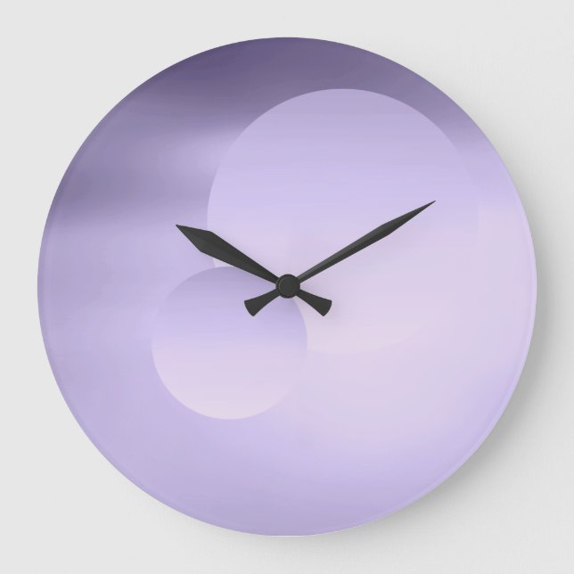 Violet Moon and Planet Wall Clock (Front)