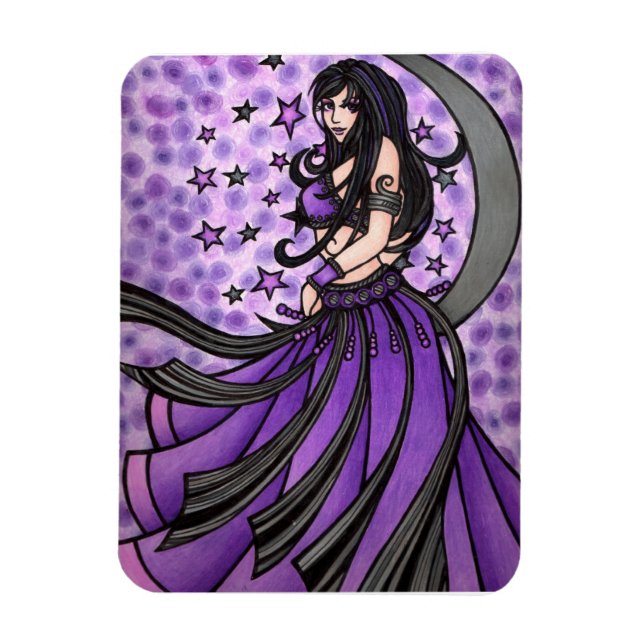 Violet Moon Belly Dancer Magnet (Vertical)