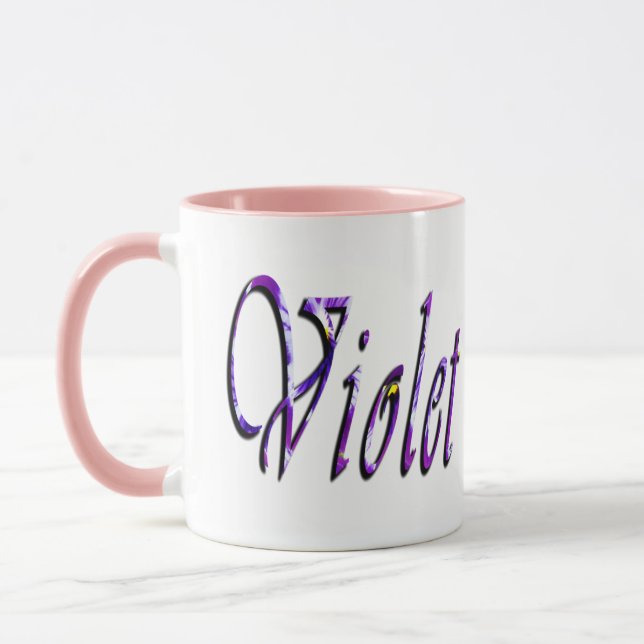 Violet Name Logo, Mug (Left)