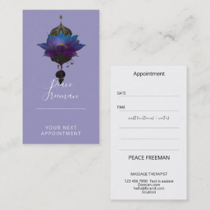 VIOLET ORACLE MYSTICAL LOTUS EMBLEM BUSINESS CARD