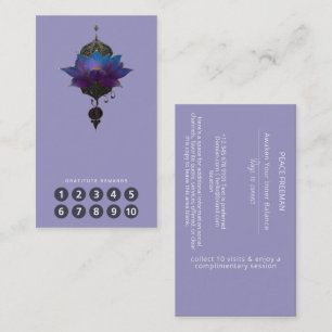 VIOLET ORACLE MYSTICAL LOTUS EMBLEM BUSINESS CARD