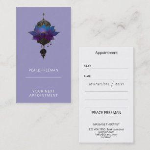 VIOLET ORACLE MYSTICAL LOTUS EMBLEM BUSINESS CARD