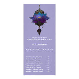 VIOLET ORACLE   MYSTICAL LOTUS EMBLEM RACK CARD