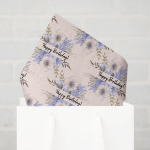  Violet & Pastel Roses Custom  Tissue Paper