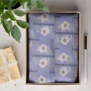  Violet & Pastel Roses Custom  Tissue Paper