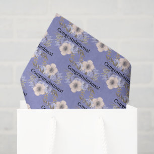  Violet & Pastel Roses Custom  Tissue Paper