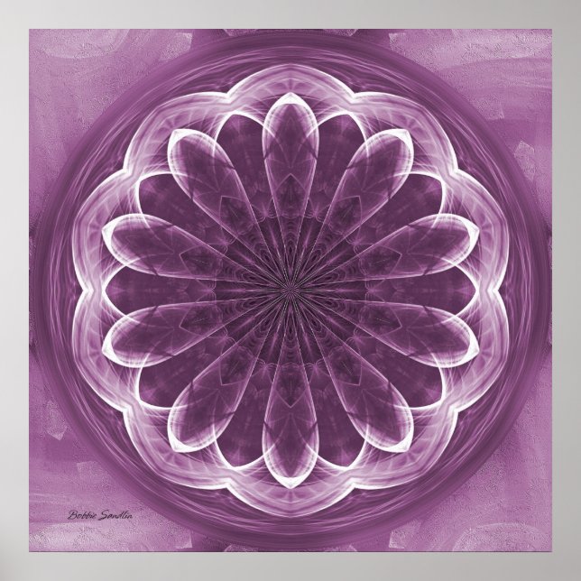 Violet Petals Abstract Print (Front)