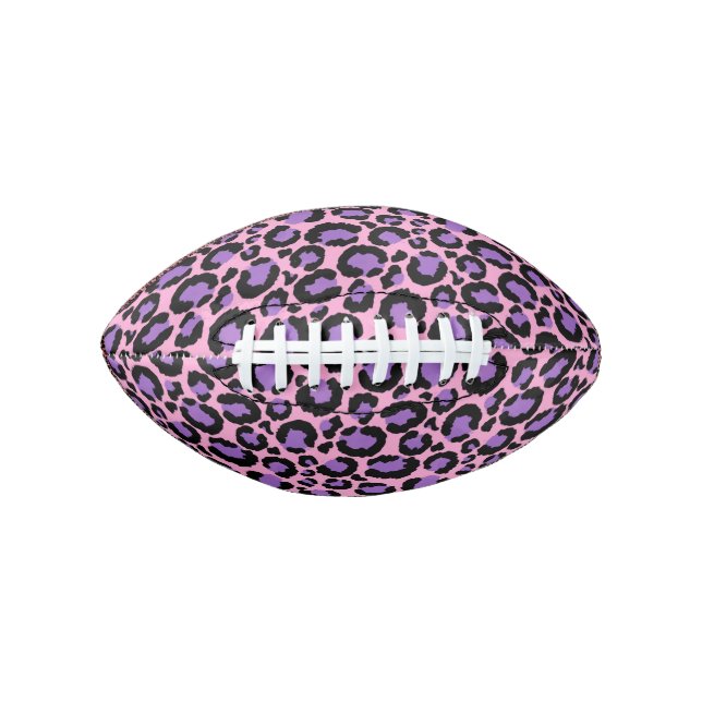 Violet Pink Cheetah Leopard Pattern Animal Lover Football (Front)