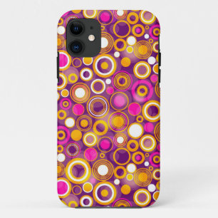 Violet Polka Dot Pattern iPhone 11 Case