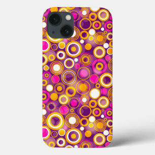 Violet Polka Dot Pattern iPhone 13 Case