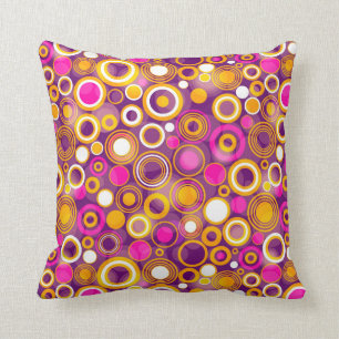 Violet Polka Dot Pattern Cushion