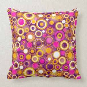 Violet Polka Dot Pattern Cushion