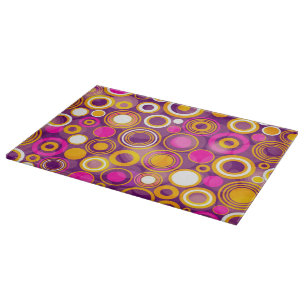 Violet Polka Dot Pattern Cutting Board