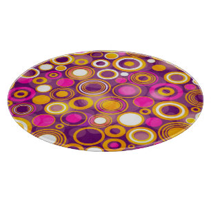 Violet Polka Dot Pattern Cutting Board