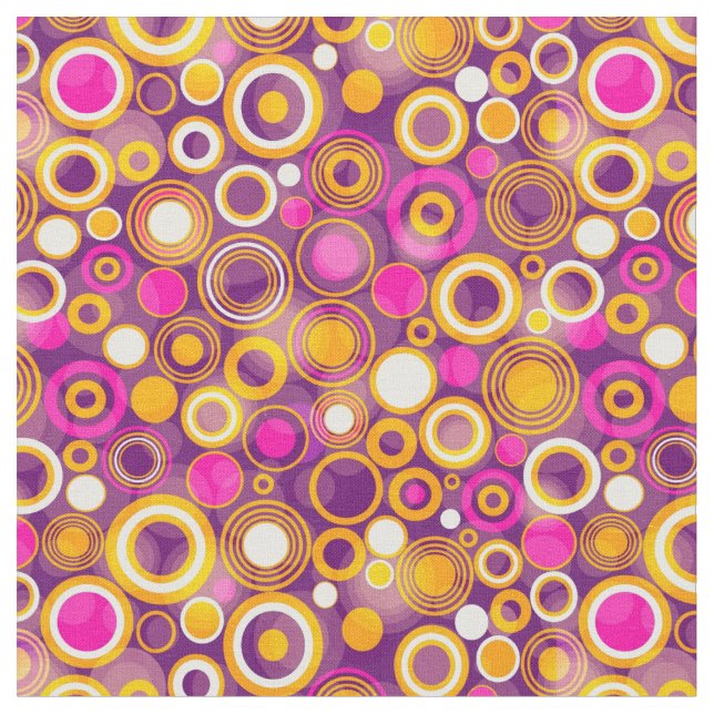 Violet Polka Dot Pattern Fabric (Close Up)