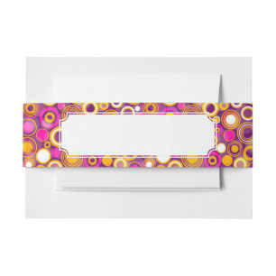 Violet Polka Dot Pattern Invitation Belly Band