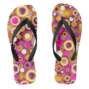 Violet Polka Dot Pattern Jandals