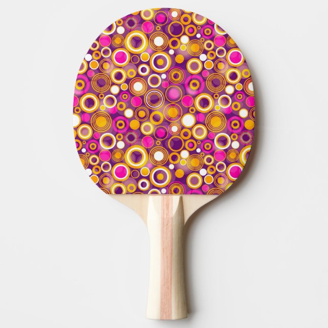 Violet Polka Dot Pattern Ping Pong Paddle (Front)