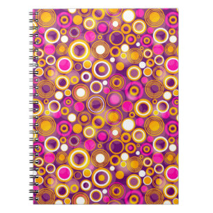 Violet Polka Dot Pattern Spiral Notebook