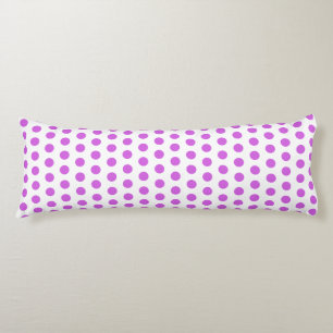 Violet Polka Dots Purple White Custom Colours Cute Body Cushion